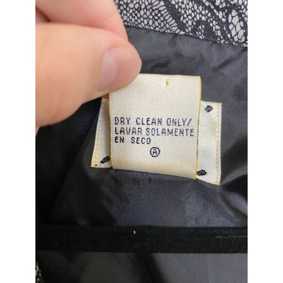 Vintage Ice Womens Black Wrap Jacket XL‎ long sleeve silk floral paisley flare - Picture 4 of 6